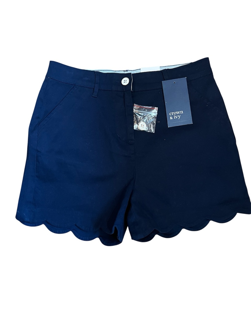 NWT Crown & Ivy Kids Navy Blue Scalloped Skort Sz 16